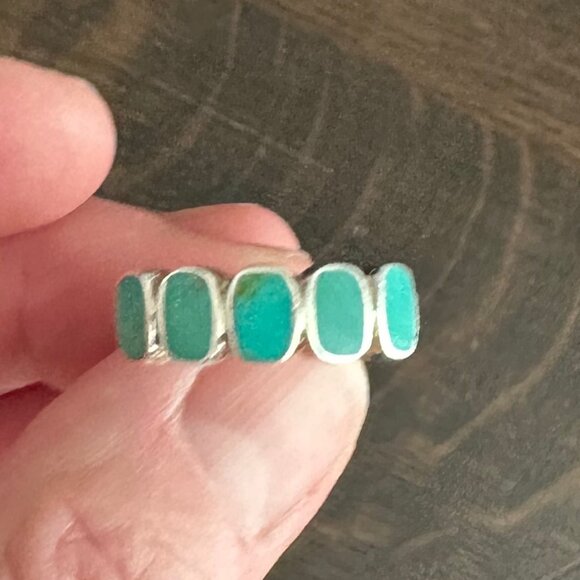 Anna Beck Turquoise Multi-Cushion Ring Silver - Picture 5 of 10